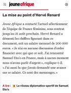 Hervé Renard sur sa discussion avec Eto’o : « à aucun moment nous n’avons parlé d’argent »